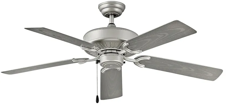 52" Hinkley Oasis Brushed Nickel 5-Blade Pull Chain Ceiling Fan