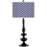 Color Weave Giclee Paley Black Table Lamp