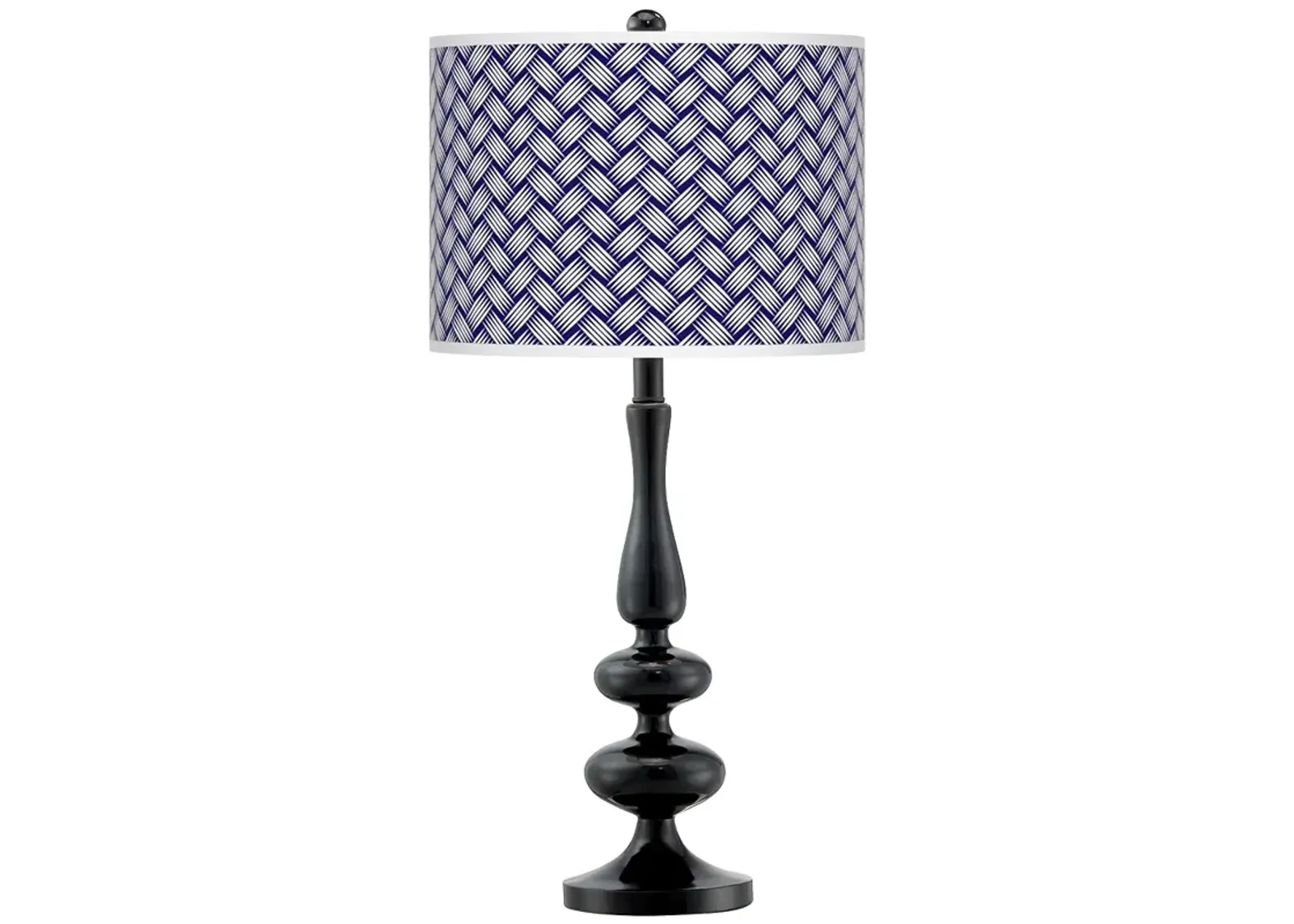 Color Weave Giclee Paley Black Table Lamp