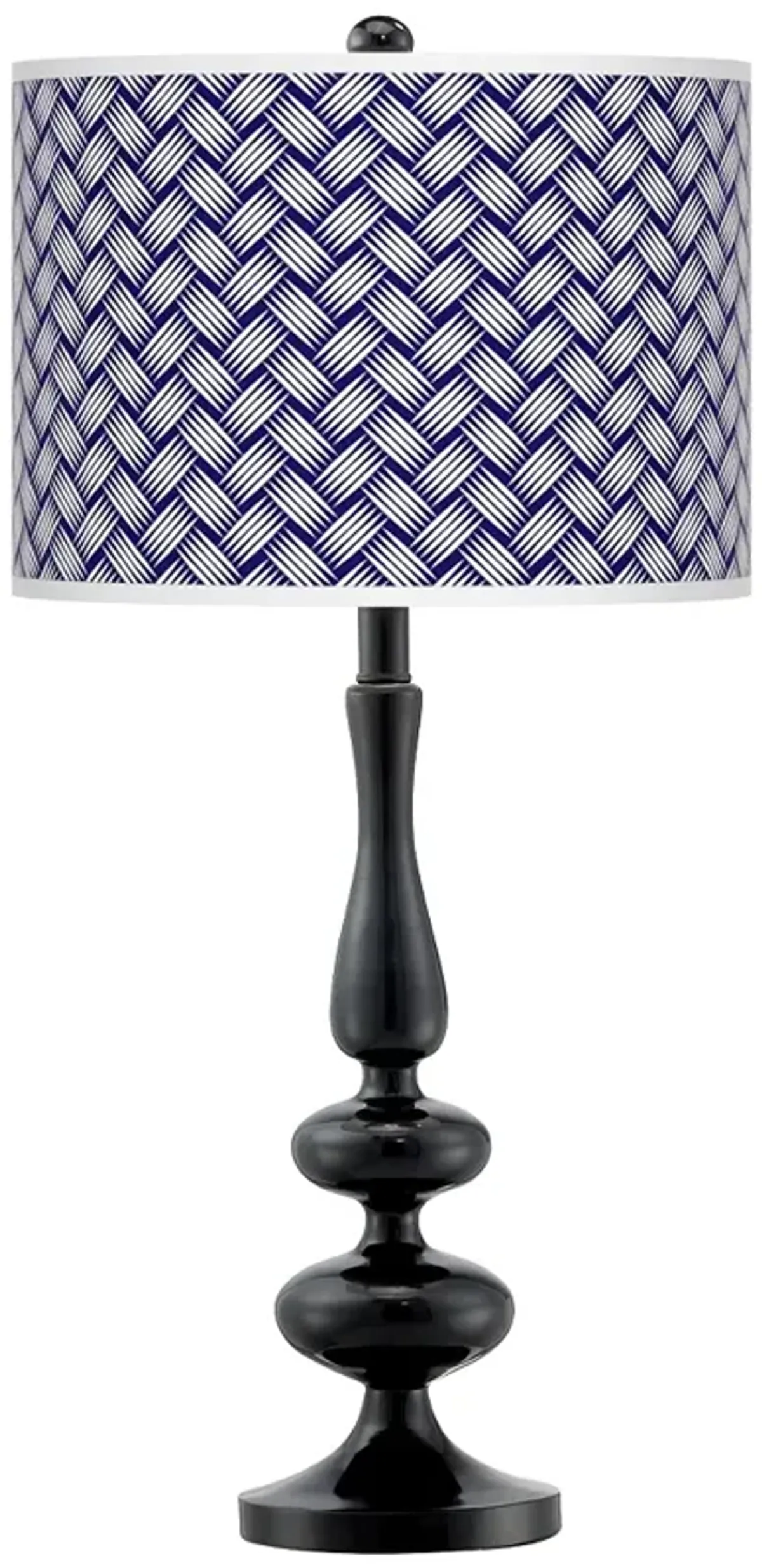 Color Weave Giclee Paley Black Table Lamp