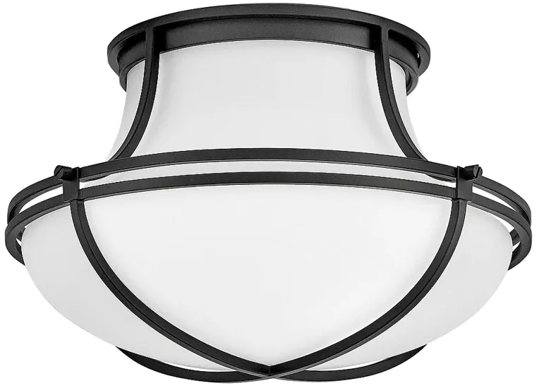 Hinkley Foyer Saddler Medium Flush Mount Black