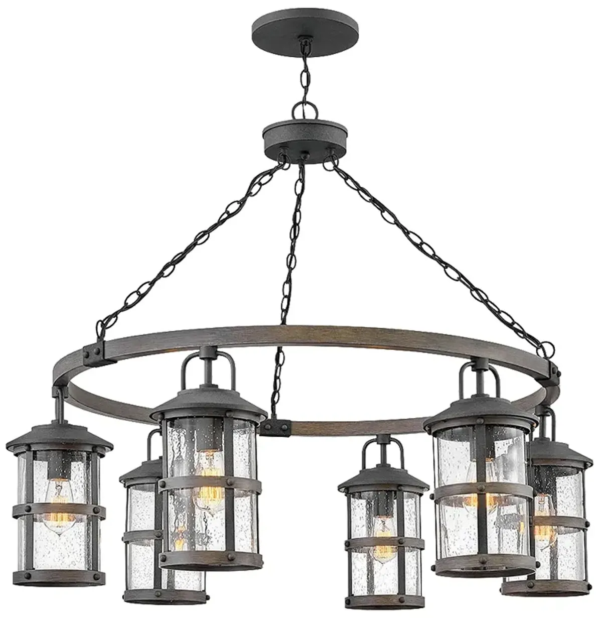 LAKEHOUSE 42" Wide 6-Light Chandelier