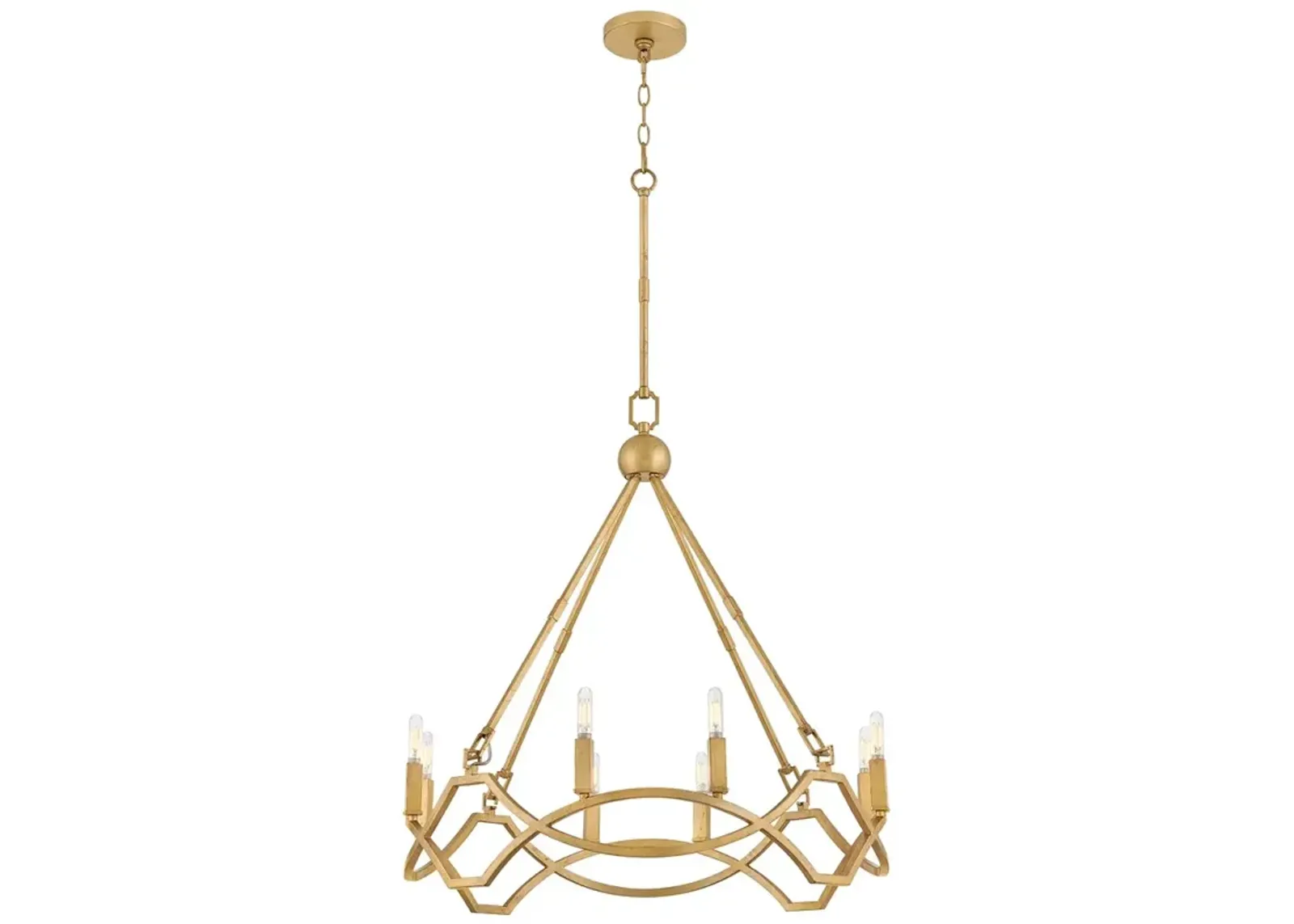 Hinkley Chandelier Leona Medium Chandelier Distressed Brass