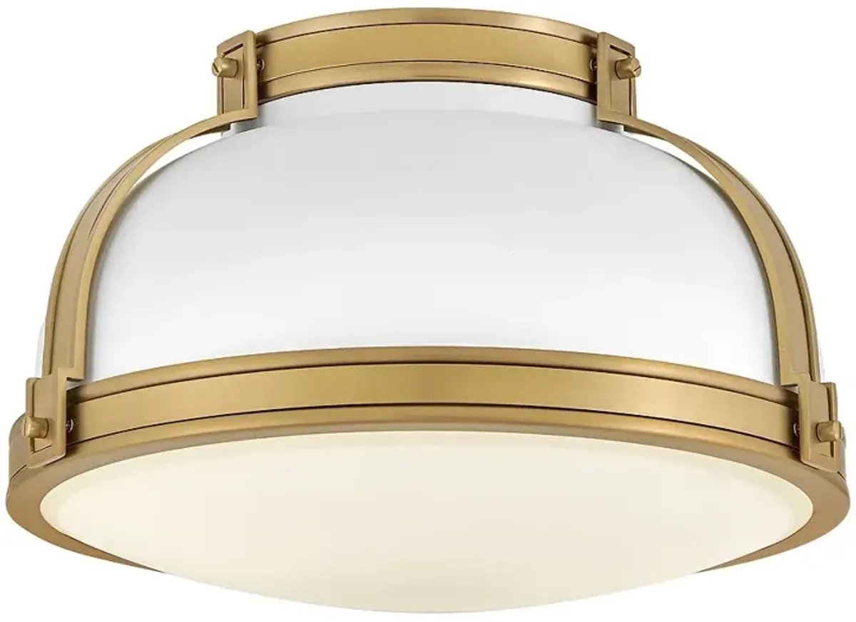 Hinkley Barton 14 1/4" Wide Lacquered Brass Ceiling Light