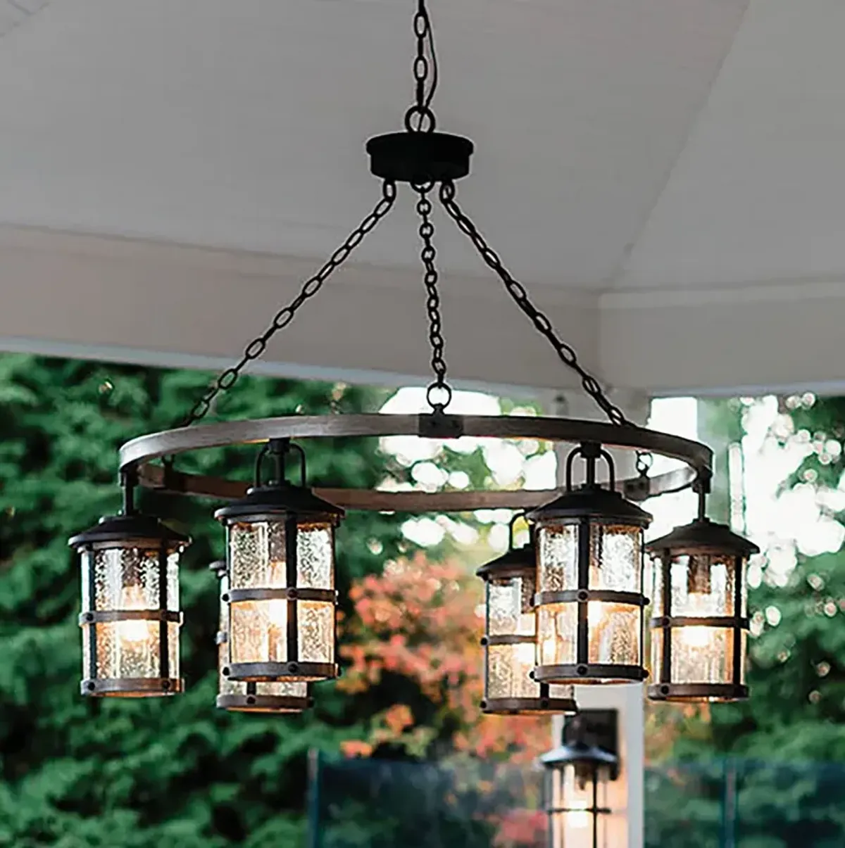 Lakehouse Medium Single tier 42" Wide 6-Light Chandelier