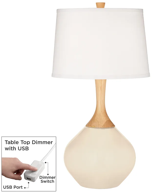 Steamed Milk Wexler Table Lamp with Dimmer