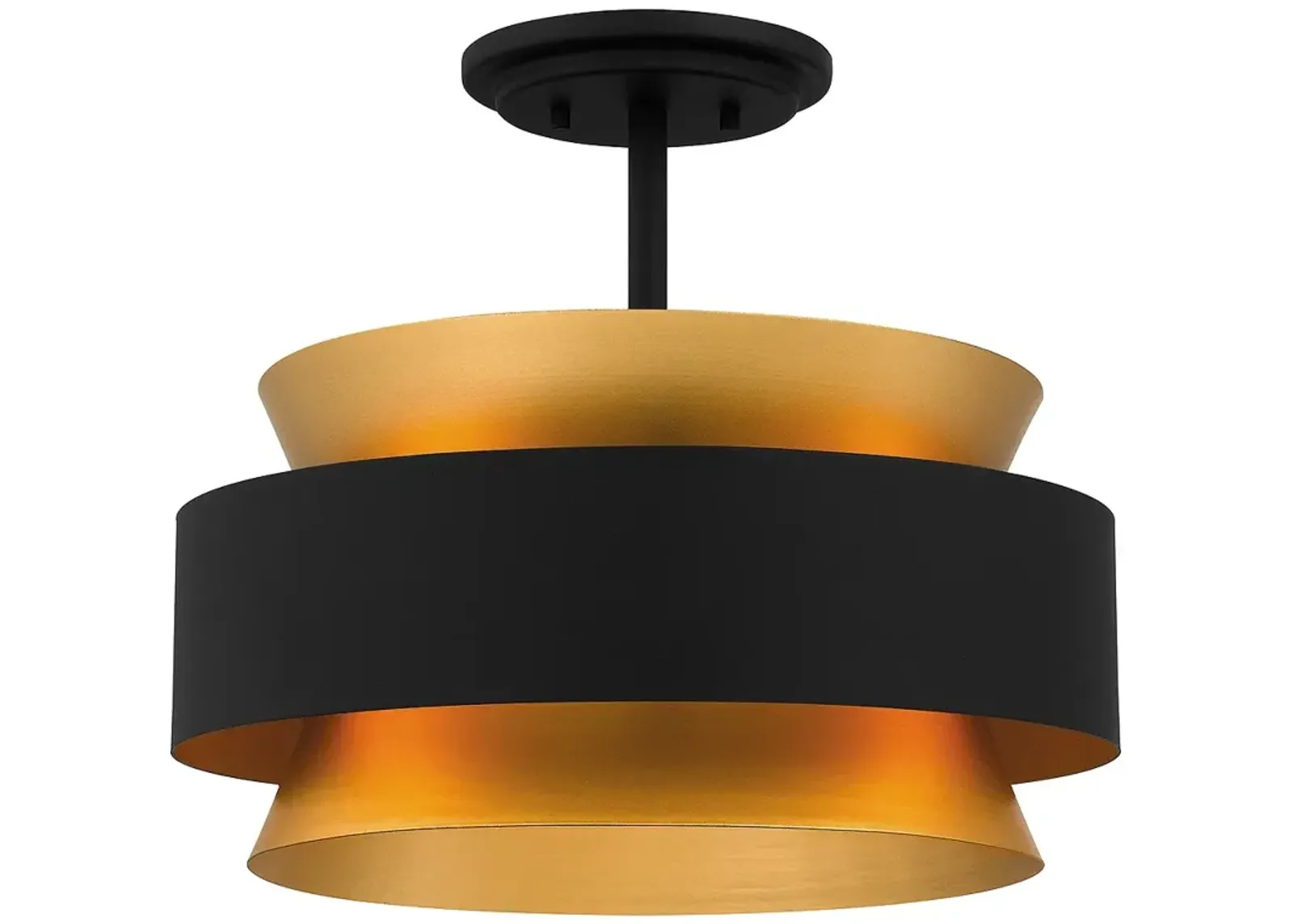 Hagley 3-Light Earth Black Semi-Flush Mount