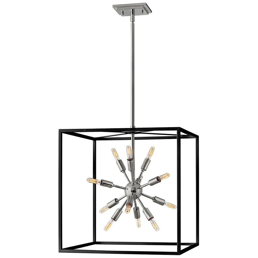 Aros 20" Wide Black Chandelier by Hinkley Lighting