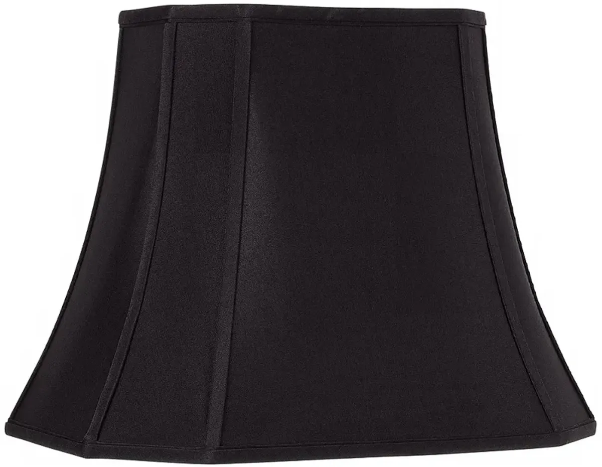 Black Oblong Cut Corner Lamp Shade 7/10x12/16x13x12 (Spider)