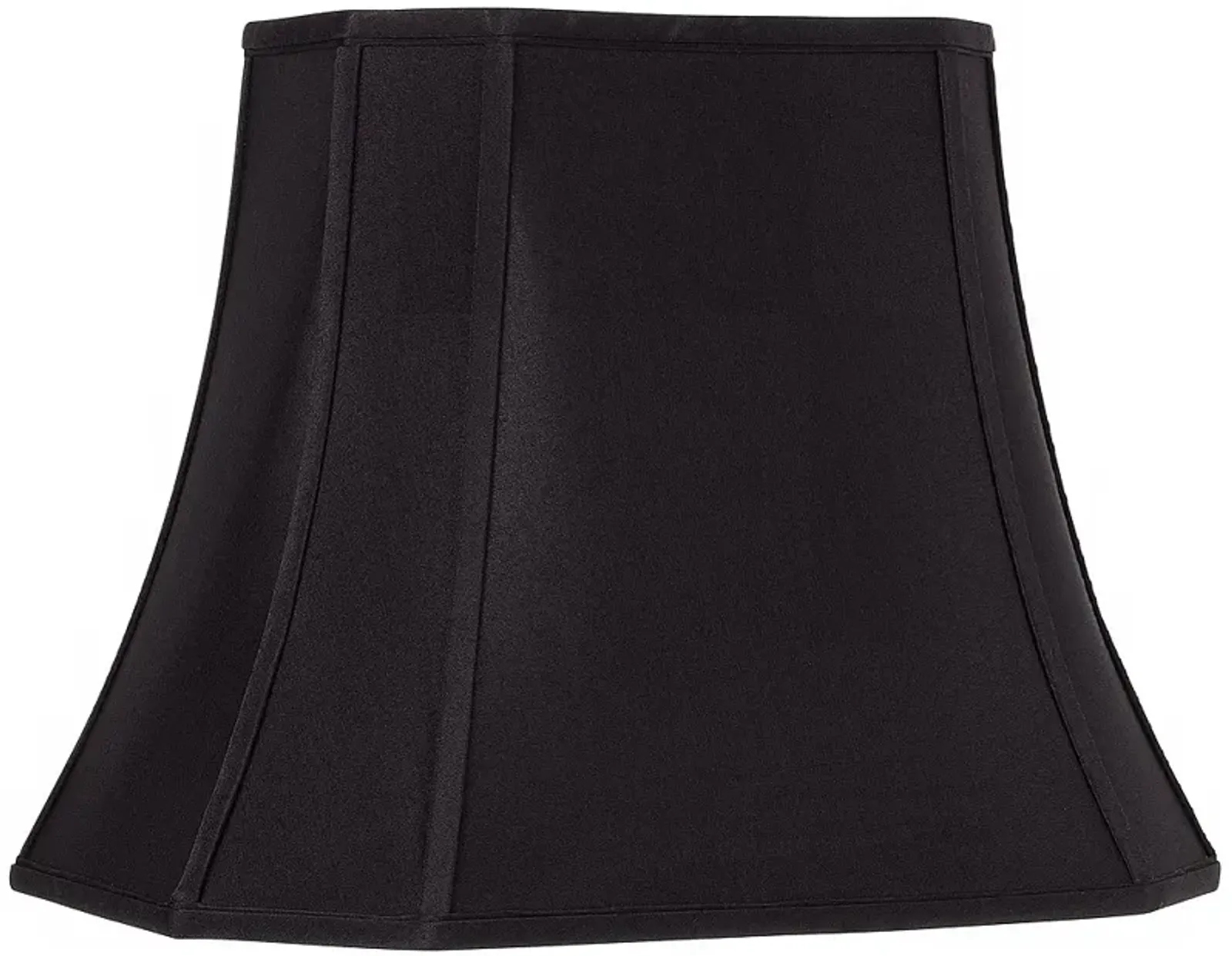 Black Oblong Cut Corner Lamp Shade 7/10x12/16x13x12 (Spider)