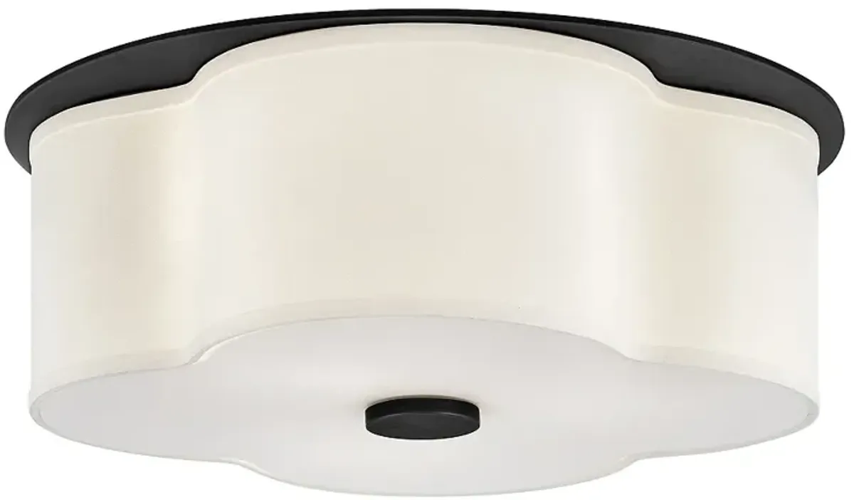 Hinkley Delaney 20"W Black and Off-White Linen Ceiling Light