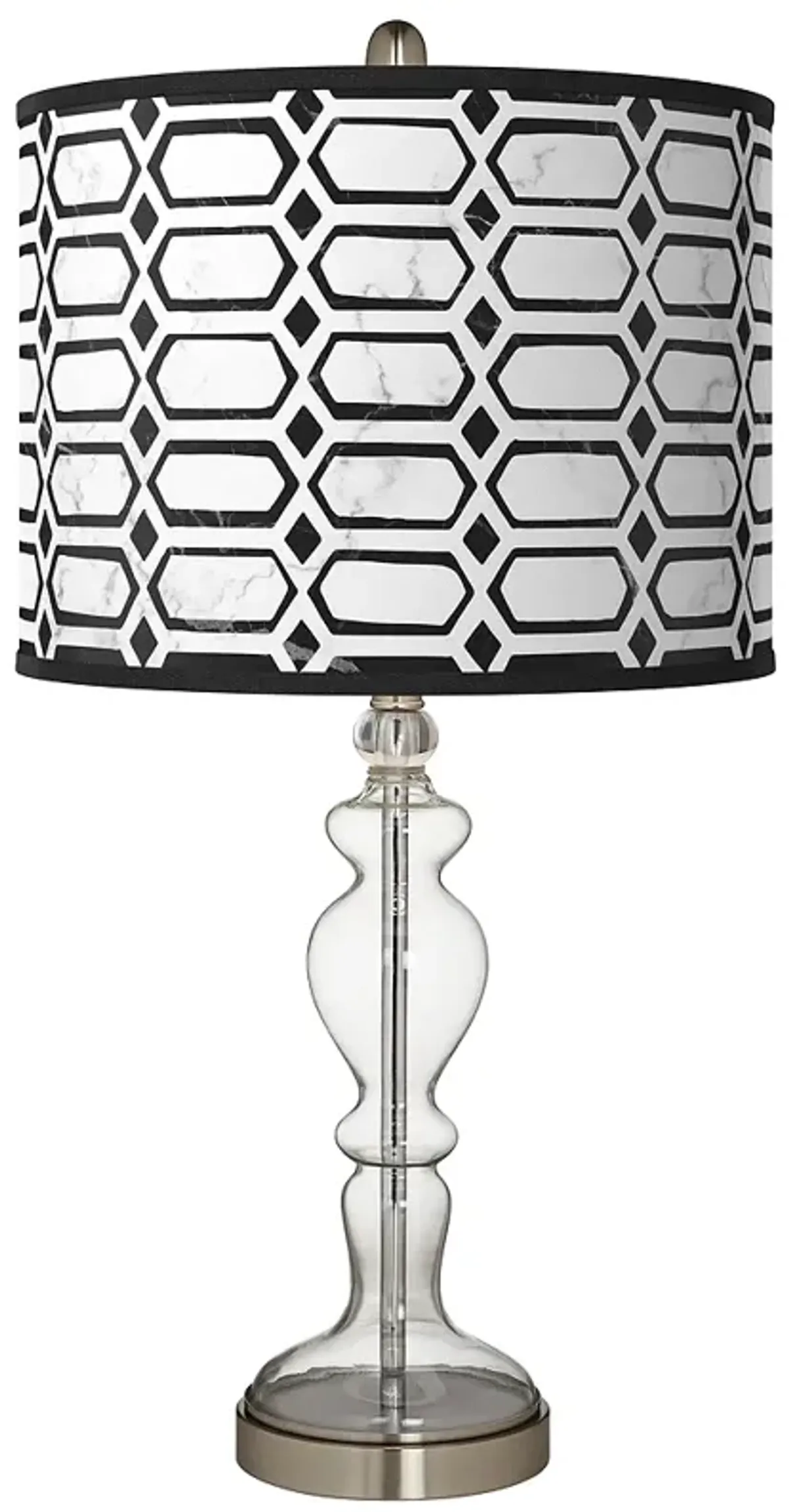 Giclee Glow Apothecary 28" High Rhombi Shade Clear Glass Table Lamp