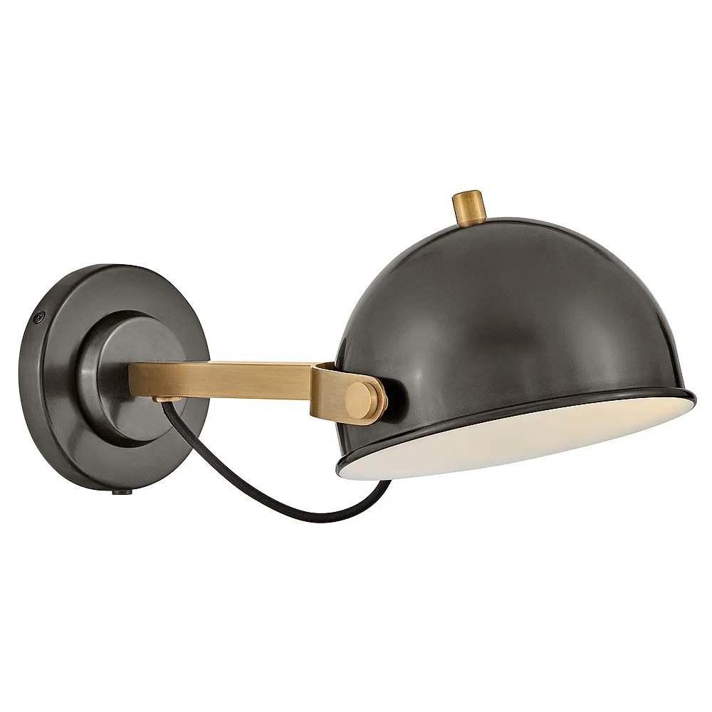 Hinkley Sconce Spence Medium Adjustable Single Light Sconce Black Oxide