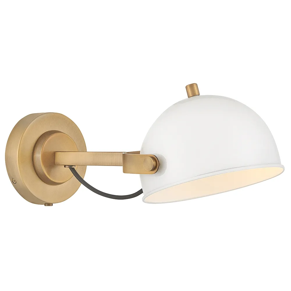 Hinkley Sconce Spence Medium Adjustable Single Light Sconce Chalk White