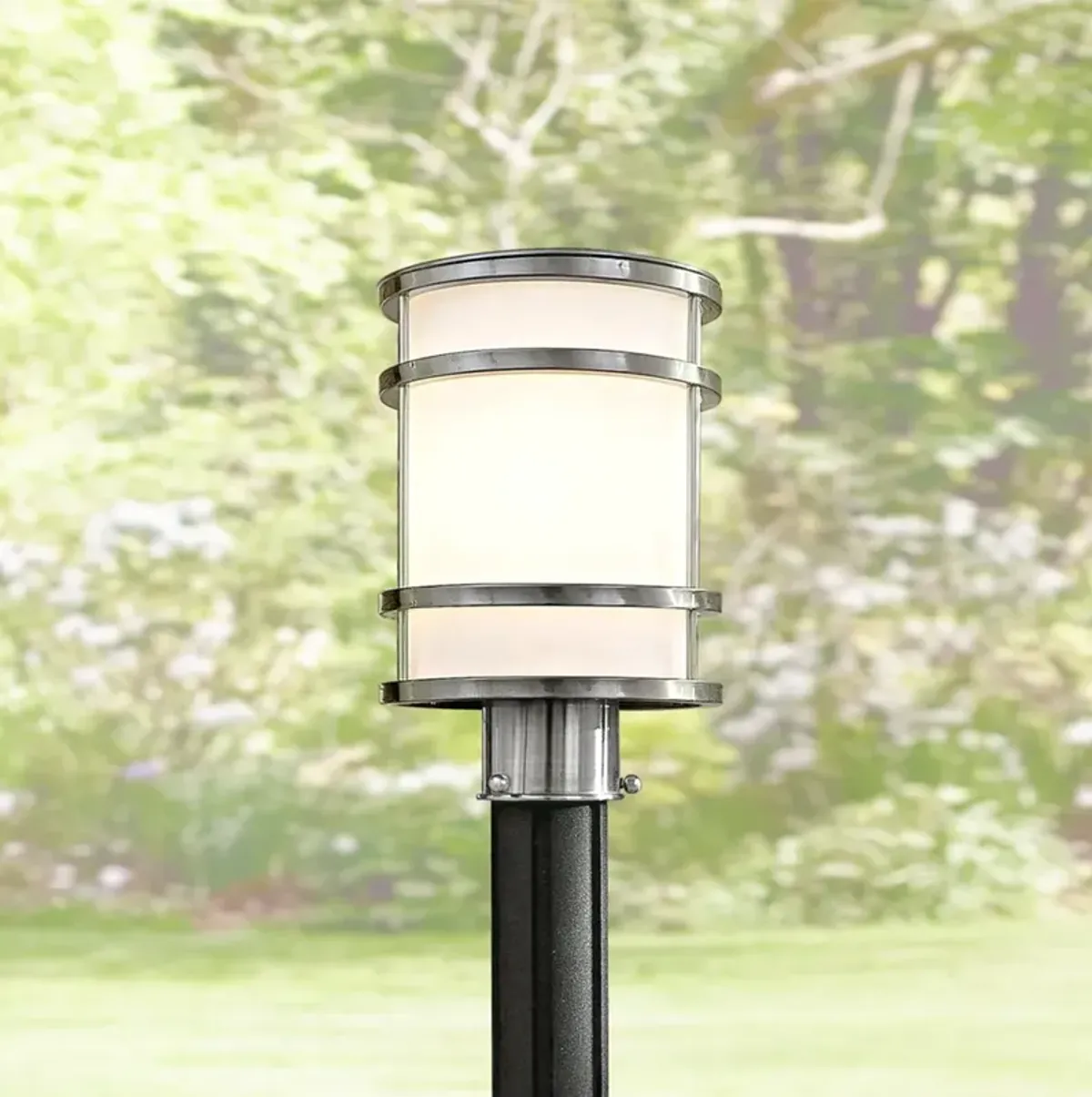 Bay View Collection 12 1/4" High Steel Post Light