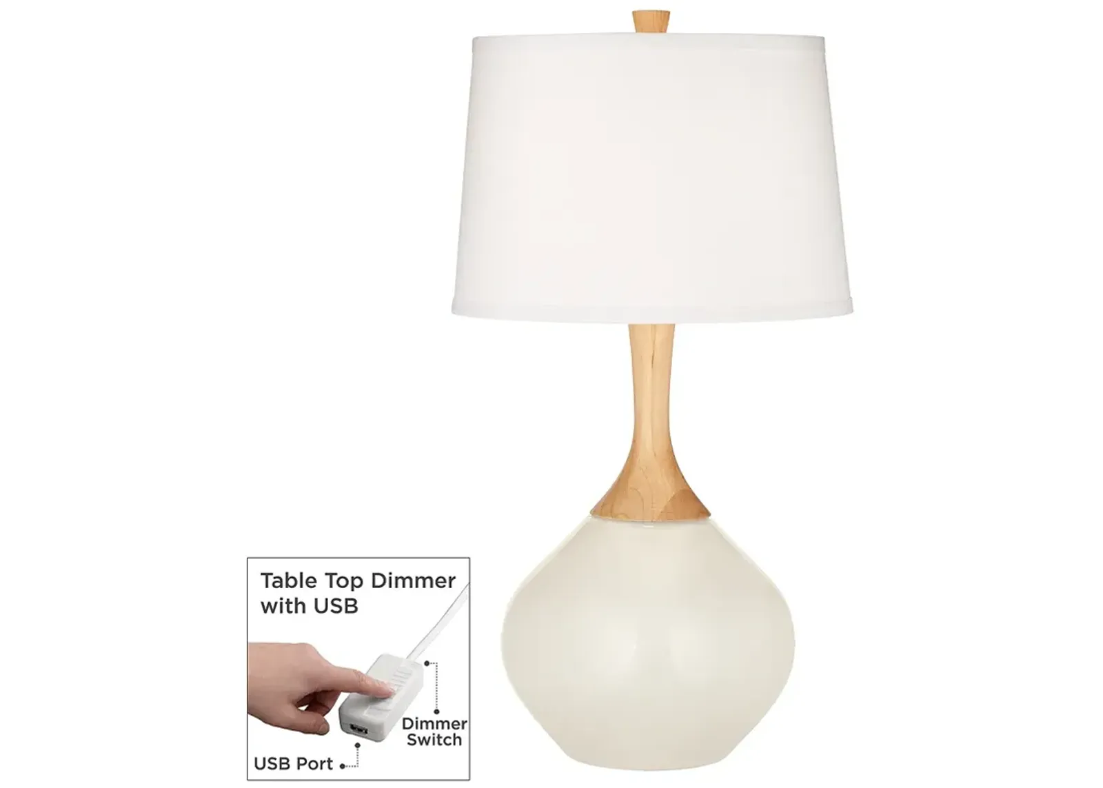 West Highland White Wexler Table Lamp with Dimmer