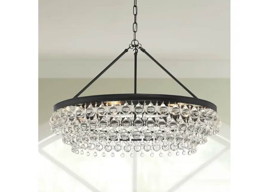 Calypso 6 Light Matte Black Chandelier