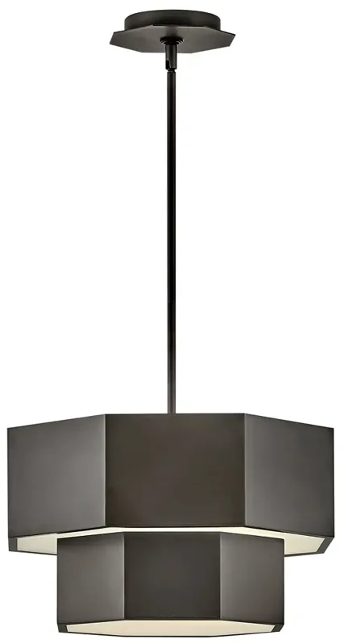 Hinkley Foyer 16 1/2" Wide Black Oxide Facet Modern Pendant