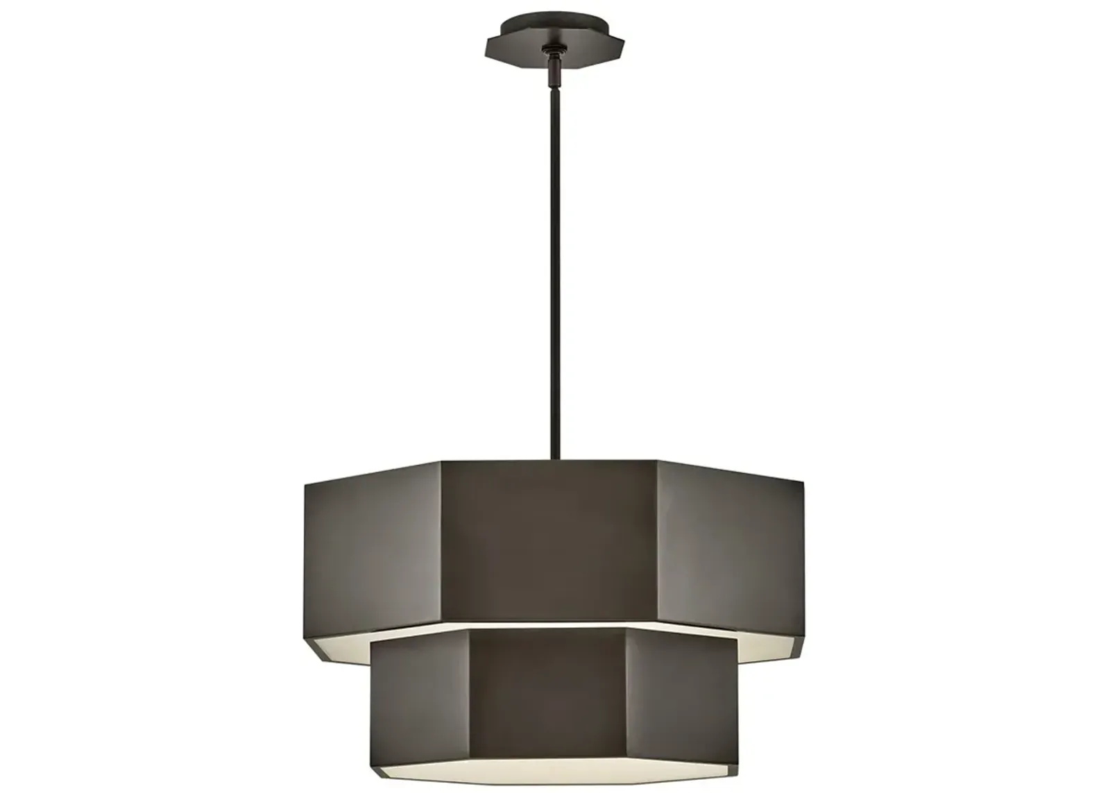 Hinkley Chandelier Facet Medium Convertible Chandelier Black Oxide