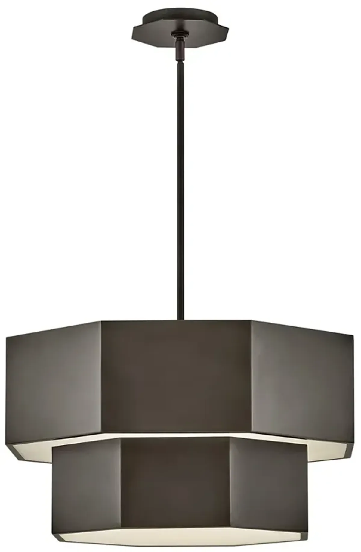 Hinkley Chandelier Facet Medium Convertible Chandelier Black Oxide