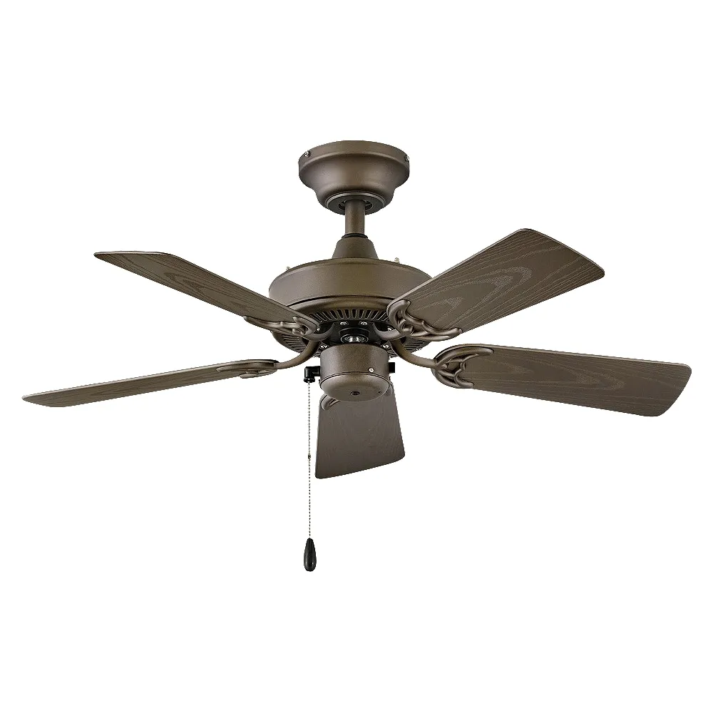 36" Hinkley Cabana Bronze 5-Blade Damp Rated Pull Chain Ceiling Fan