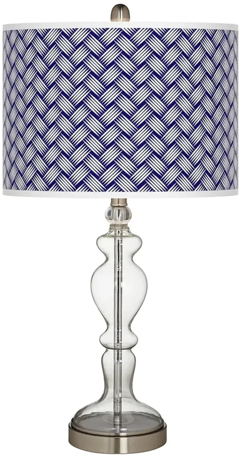 Color Weave Giclee Apothecary Clear Glass Table Lamp