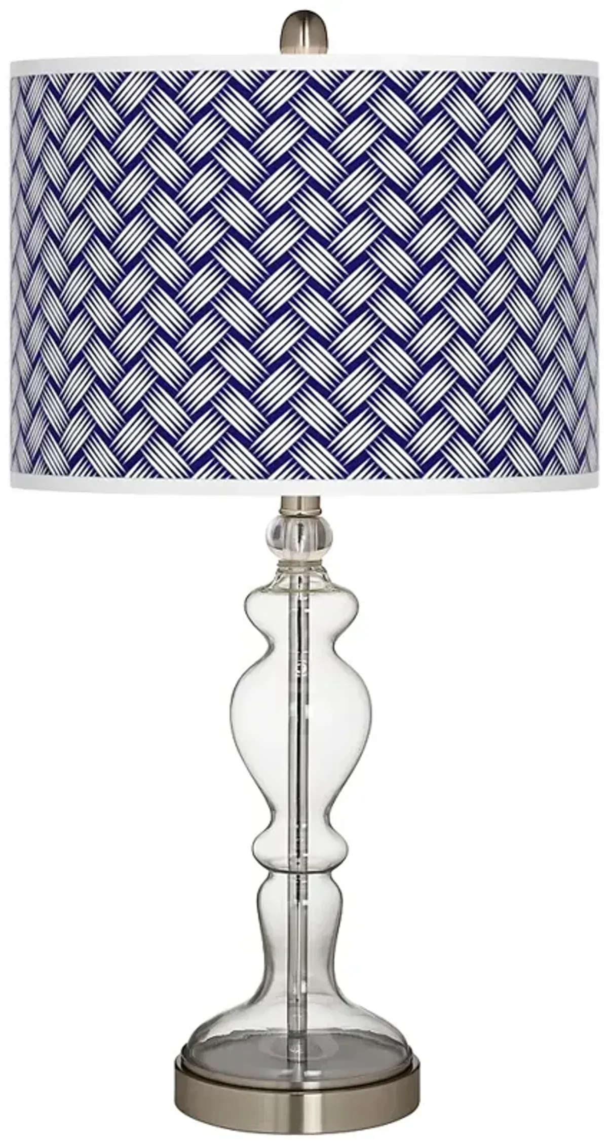 Color Weave Giclee Apothecary Clear Glass Table Lamp