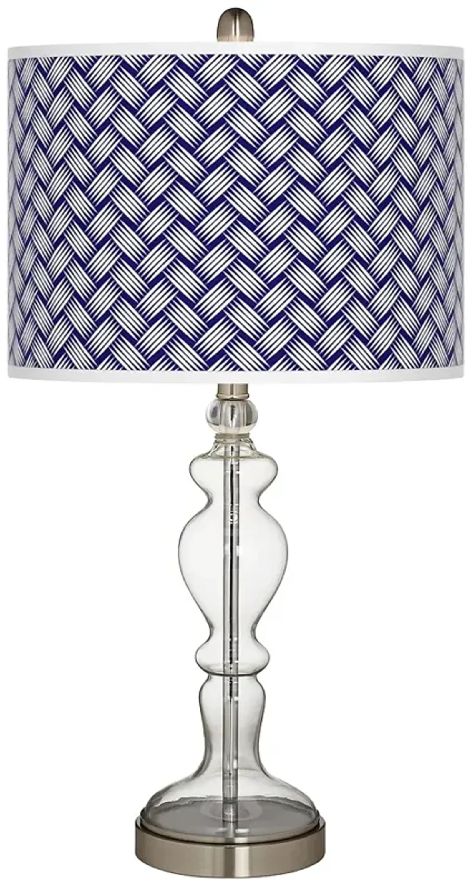 Color Weave Giclee Apothecary Clear Glass Table Lamp