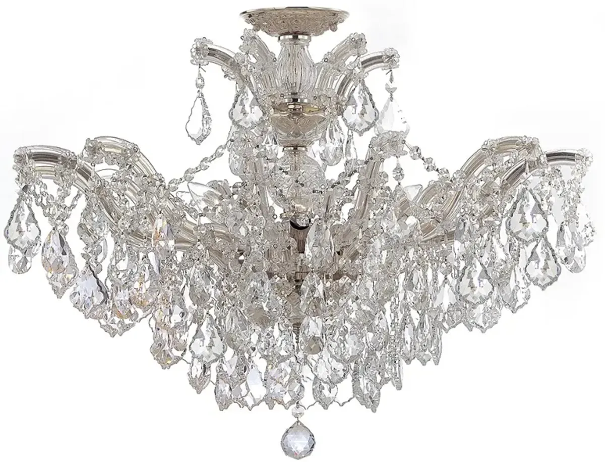 Maria Theresa 6 Light Clear Crystal Chrome Semi-Flush