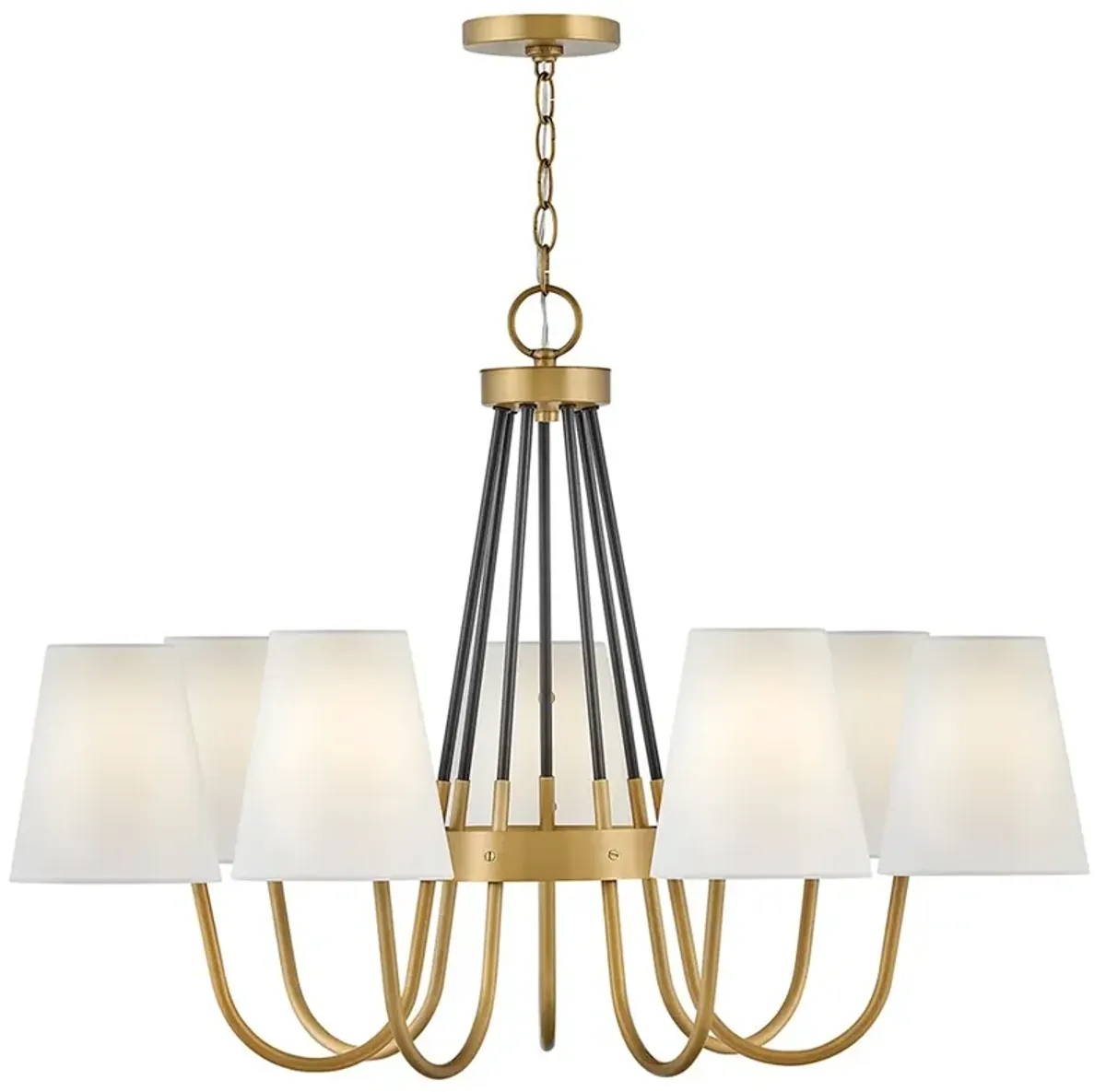 Hinkley Aston 33 1/4" Wide 7-Light Heritage Brass Chandelier
