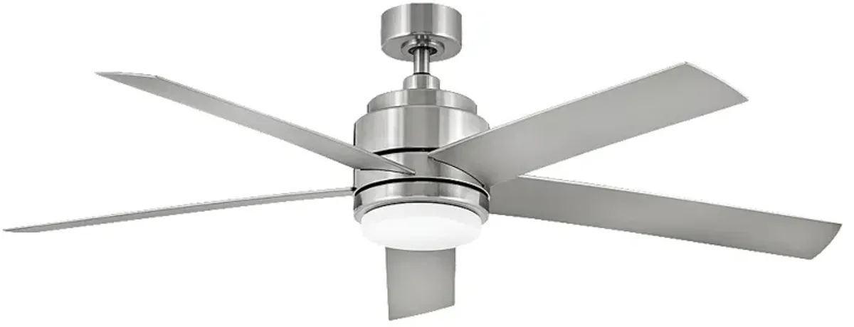 54" Hinkley Tier Brushed Nickel LED Outdoor Ceiling Fan with Remote