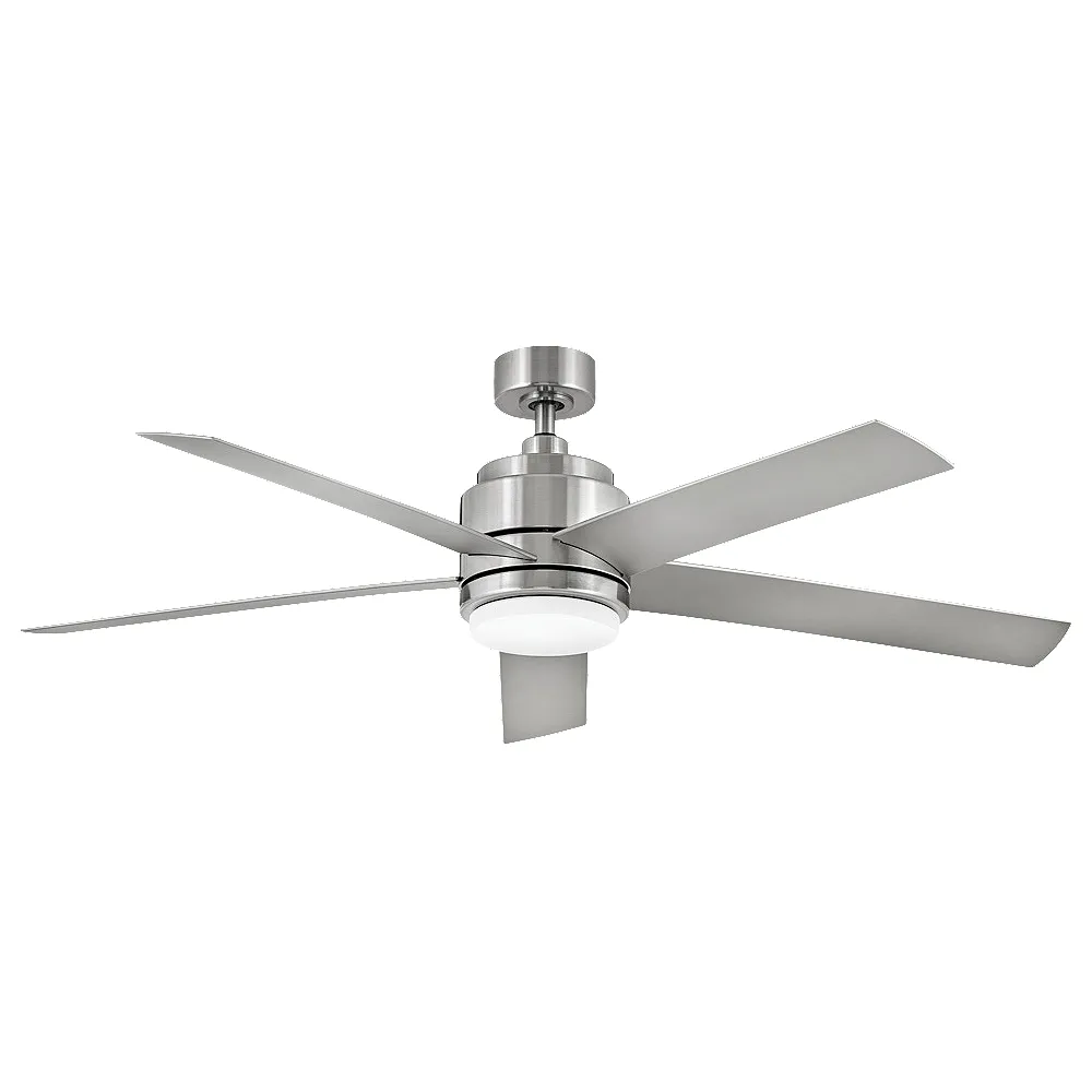 54" Hinkley Tier Brushed Nickel LED Outdoor Ceiling Fan with Remote