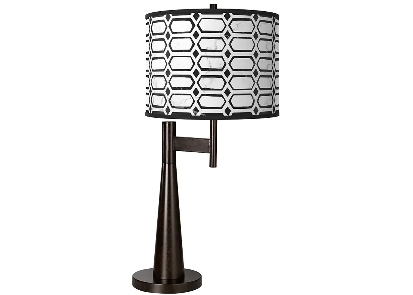 Giclee Glow Novo 30 3/4" Rhombi Shade Bronze Table Lamp