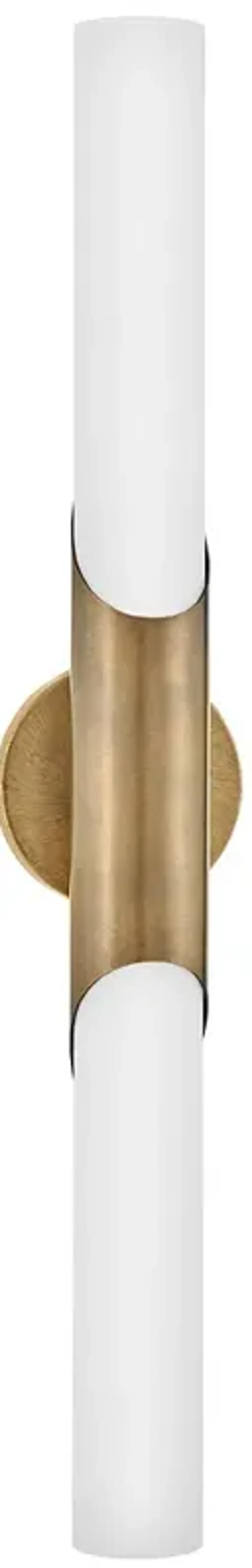 Grace 30" High Textured Heritage Brass LED Wall Sconce