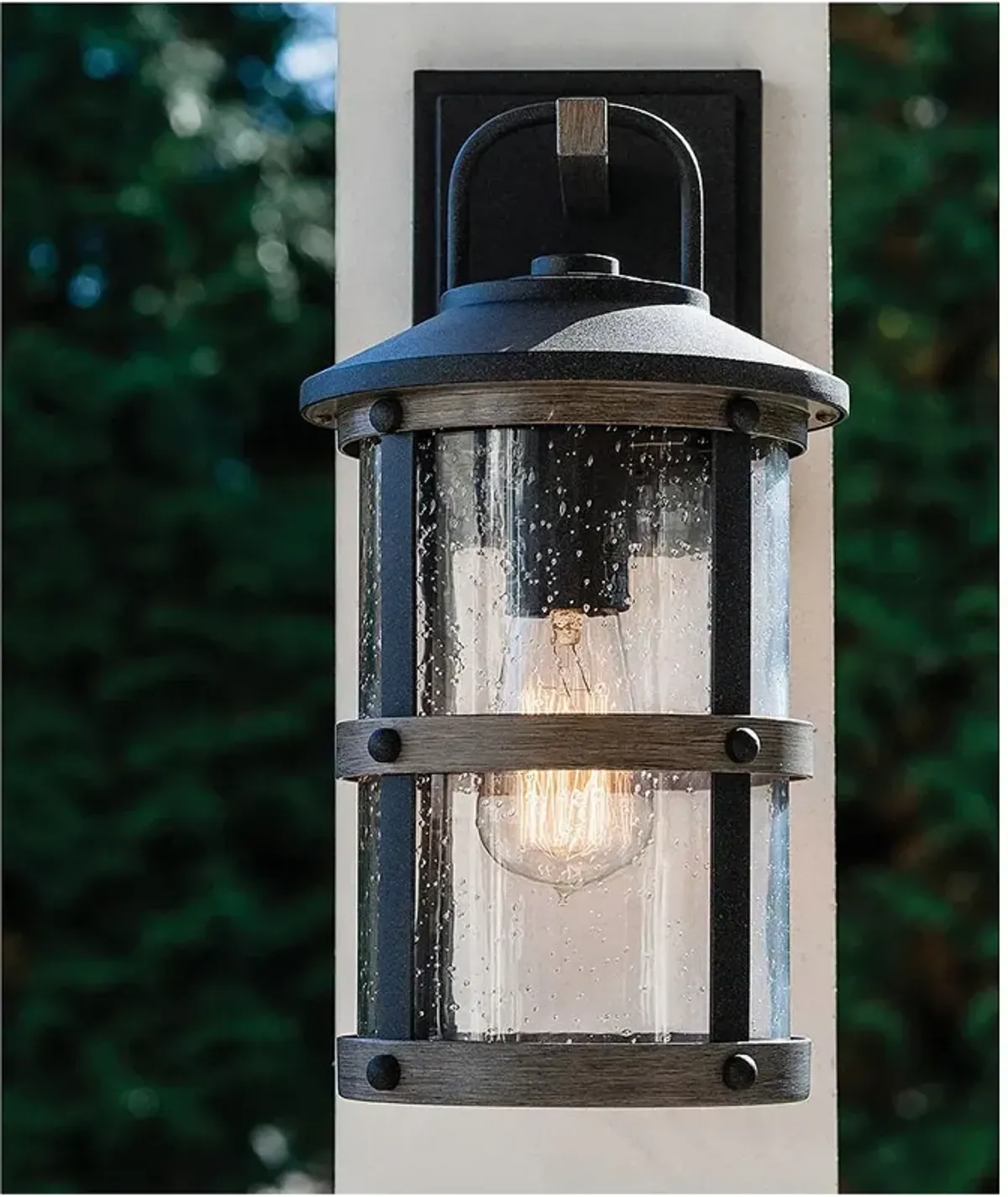 Lakehouse 14 1/2" High Black Outdoor Wall Light