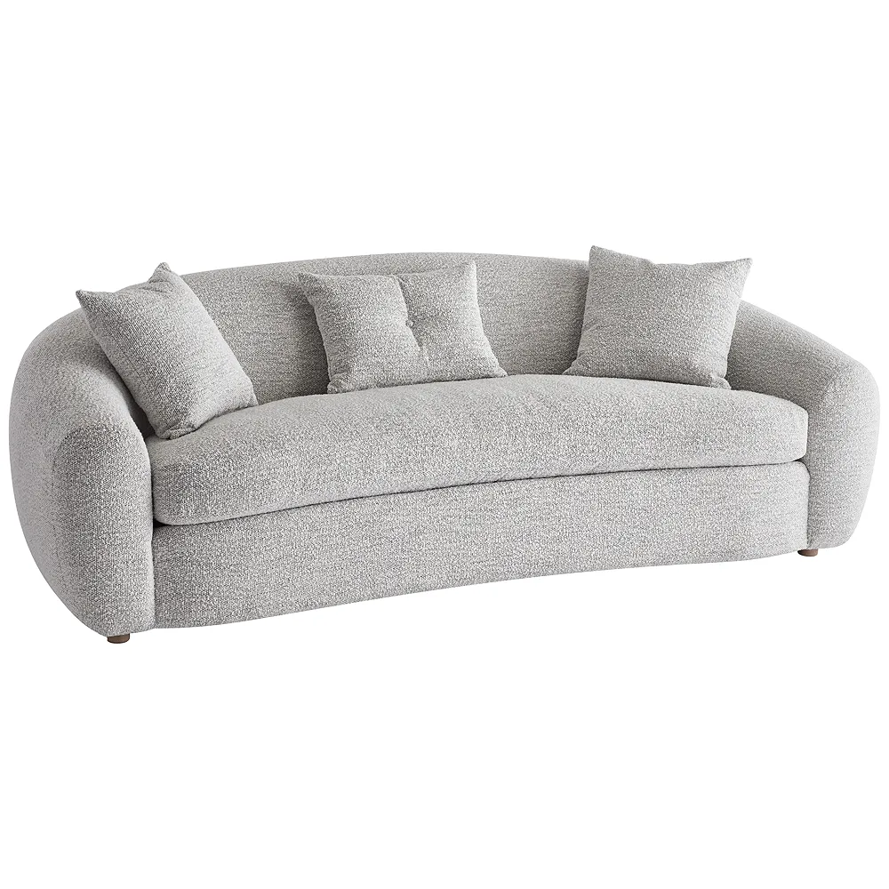 Zachery Merino Cotton Curved Stationary Sofa