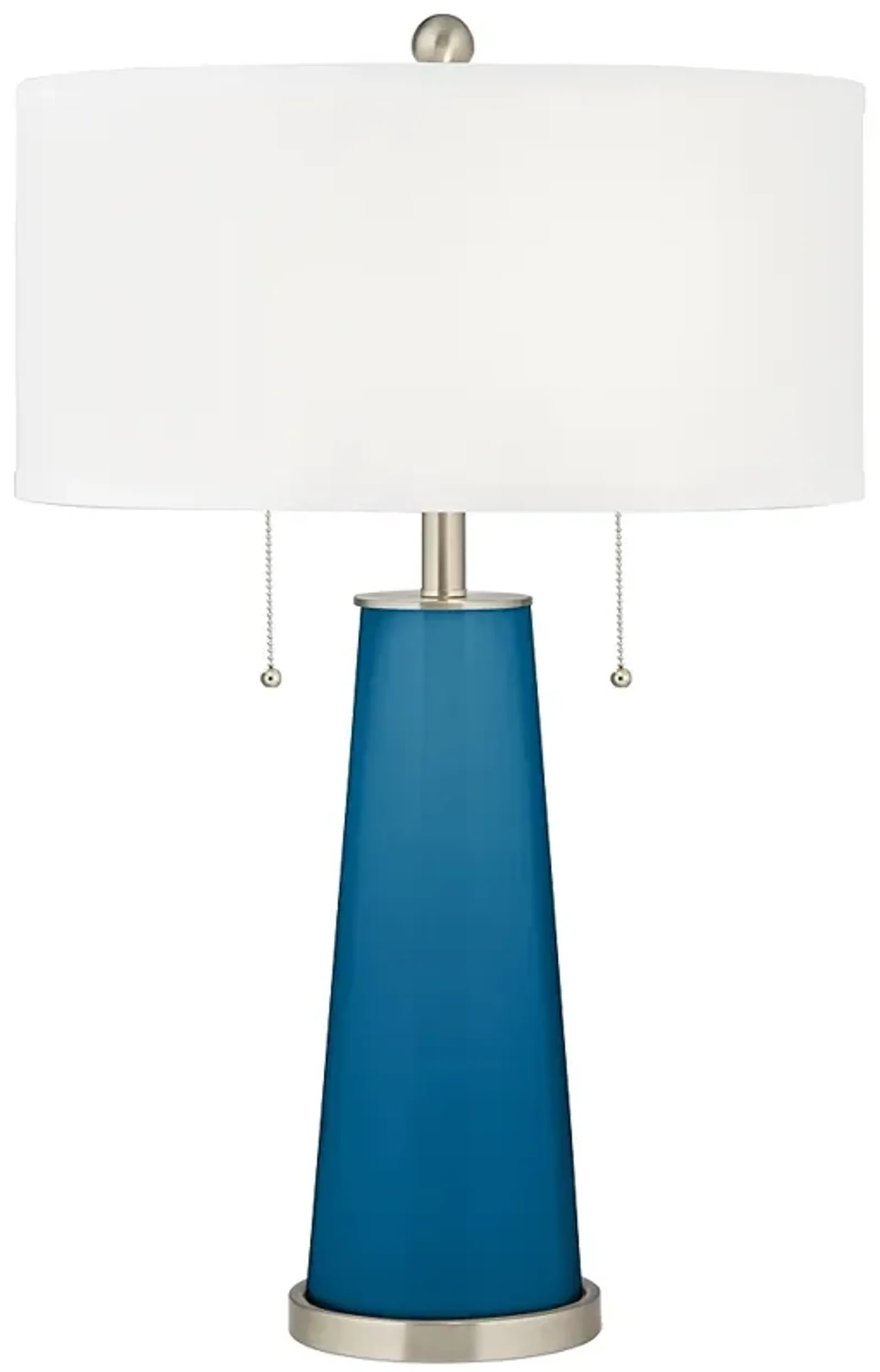 Color Plus Peggy 29 3/4" Mykonos Blue Glass Table Lamp