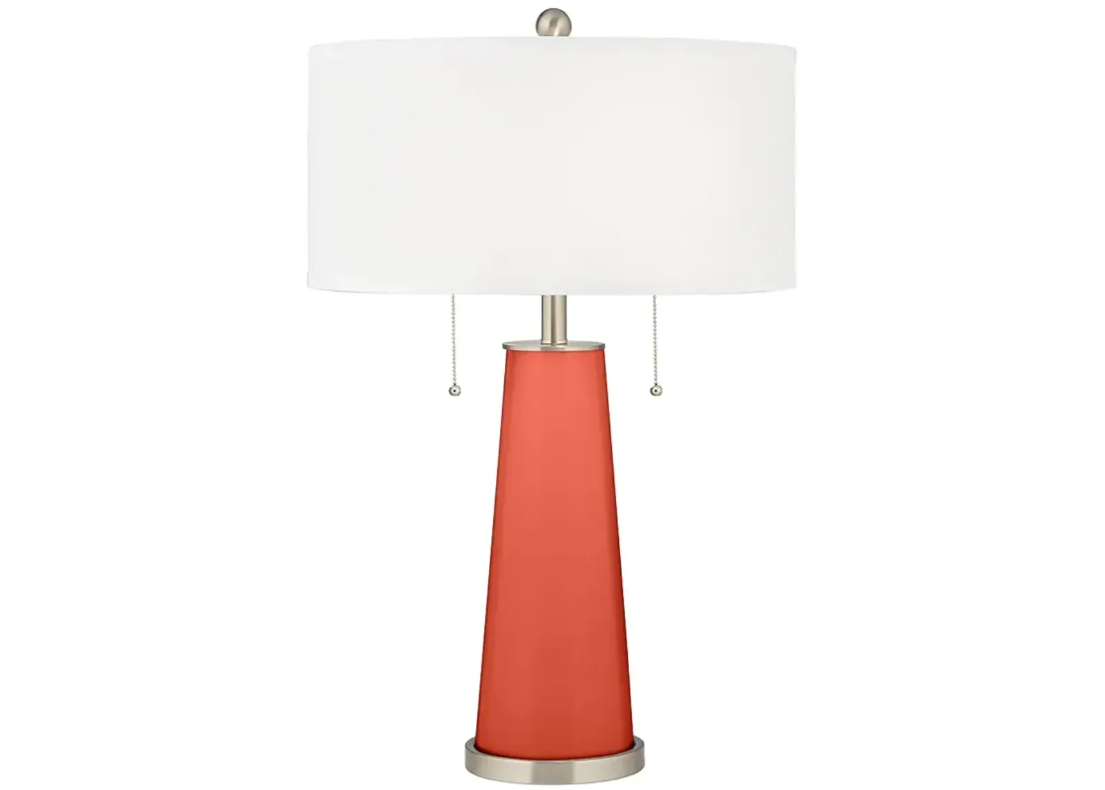 Color Plus Peggy 29 3/4" Koi Orange Glass Table Lamp