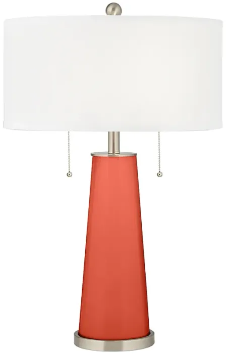 Color Plus Peggy 29 3/4" Koi Orange Glass Table Lamp