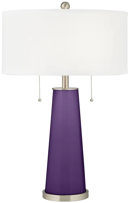 Color Plus Peggy 29 3/4" Acai Purple Glass Table Lamp