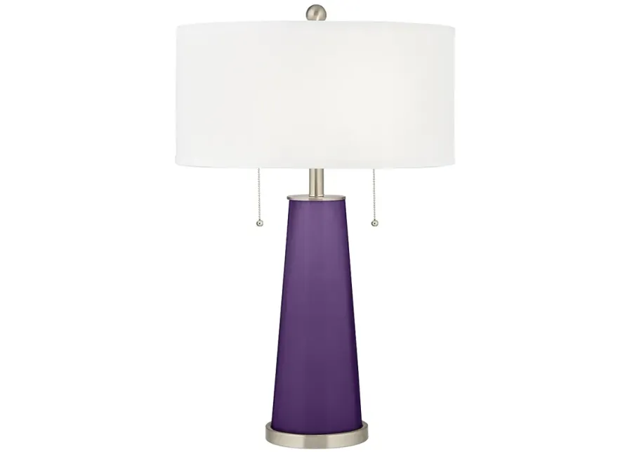 Color Plus Peggy 29 3/4" Acai Purple Glass Table Lamp