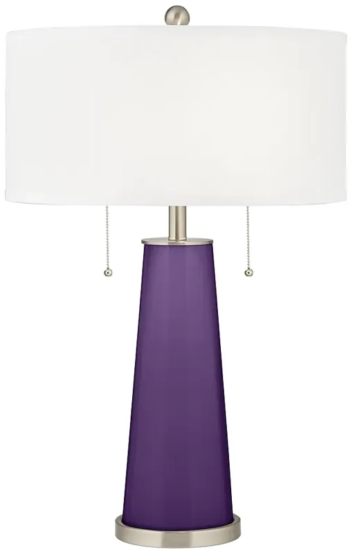 Color Plus Peggy 29 3/4" Acai Purple Glass Table Lamp