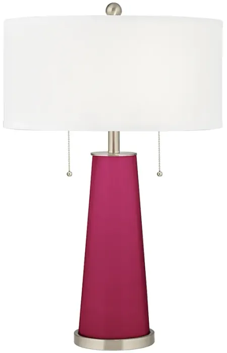 Color Plus Peggy 29 3/4" Vivacious Red Glass Table Lamp