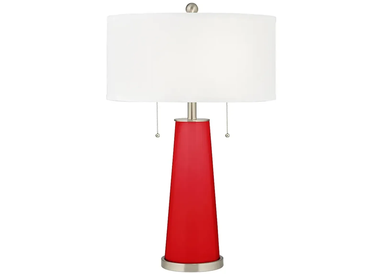 Color Plus Peggy 29 3/4" Bright Red Glass Table Lamp