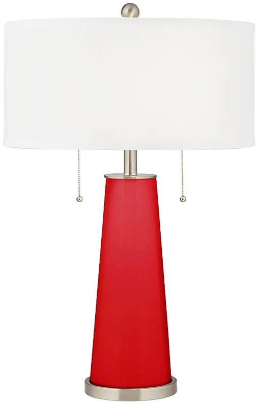 Color Plus Peggy 29 3/4" Bright Red Glass Table Lamp