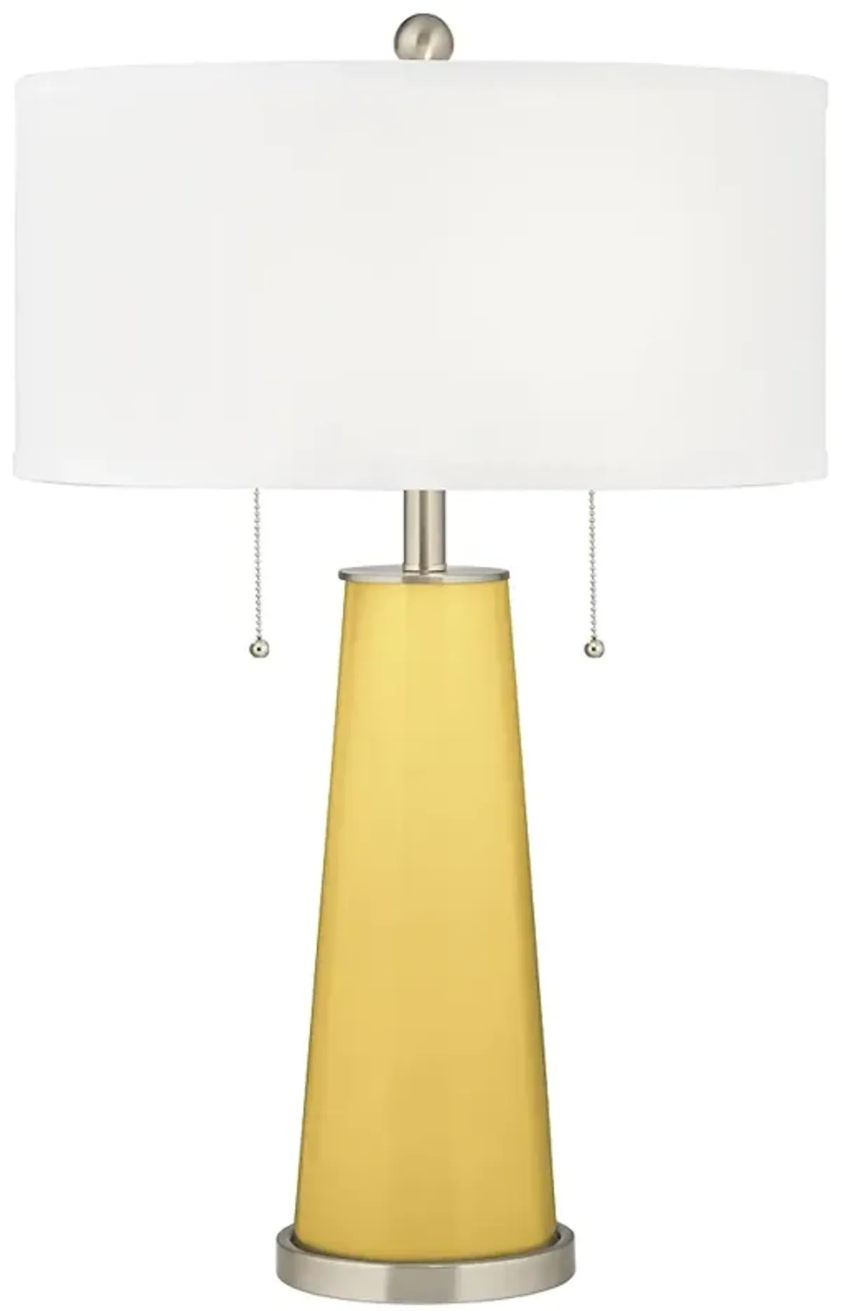 Color Plus Peggy 29 3/4" Daffodil Yellow Glass Table Lamp