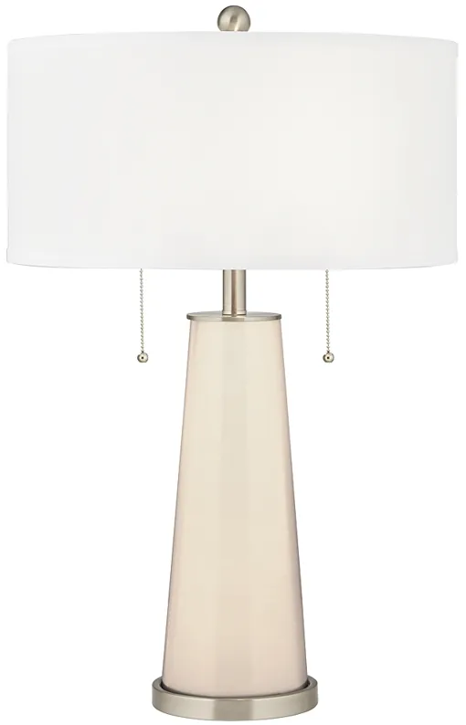 Color Plus Peggy 29 3/4" Steamed Milk White Glass Table Lamp