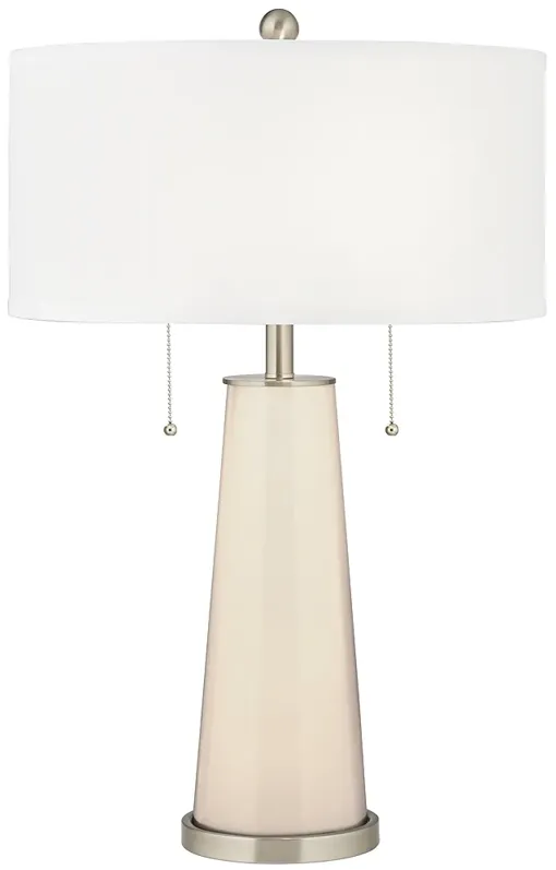 Color Plus Peggy 29 3/4" Steamed Milk White Glass Table Lamp