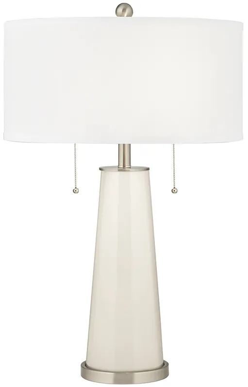Color Plus Peggy 29 3/4" West Highland White Glass Table Lamp