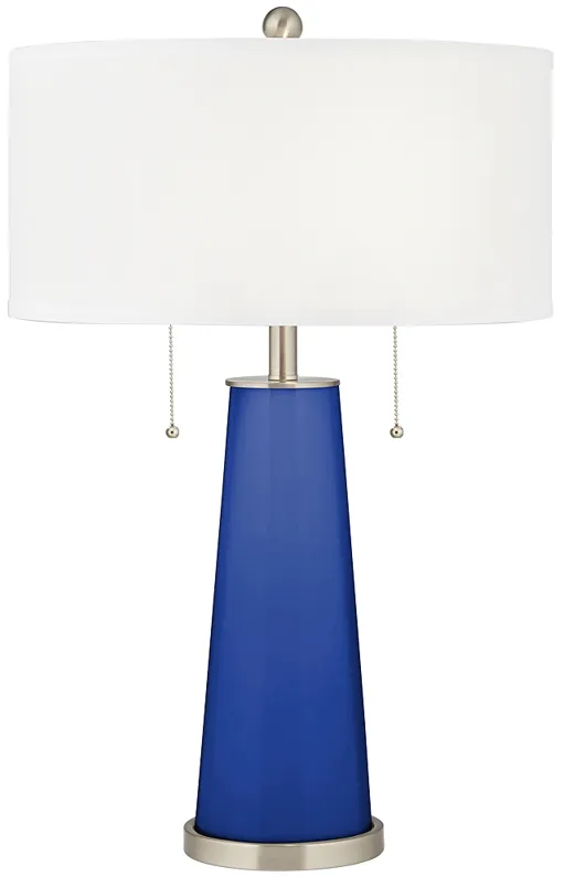 Color Plus Peggy 29 3/4" Dazzling Blue Glass Table Lamp